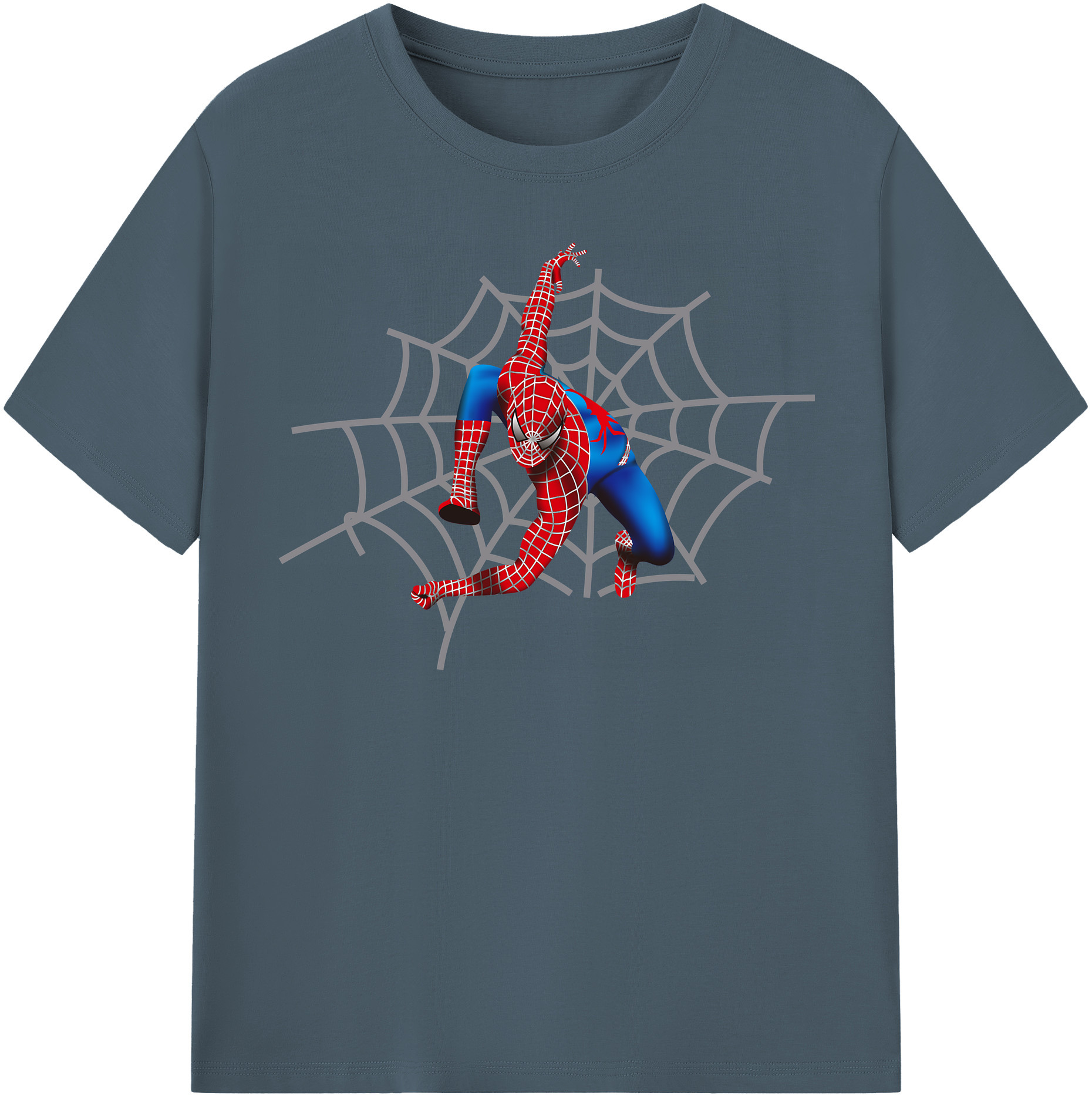 （画像用） Spider Man スパイダーマン 綿100％半袖Tシャツ（フロントプリント）